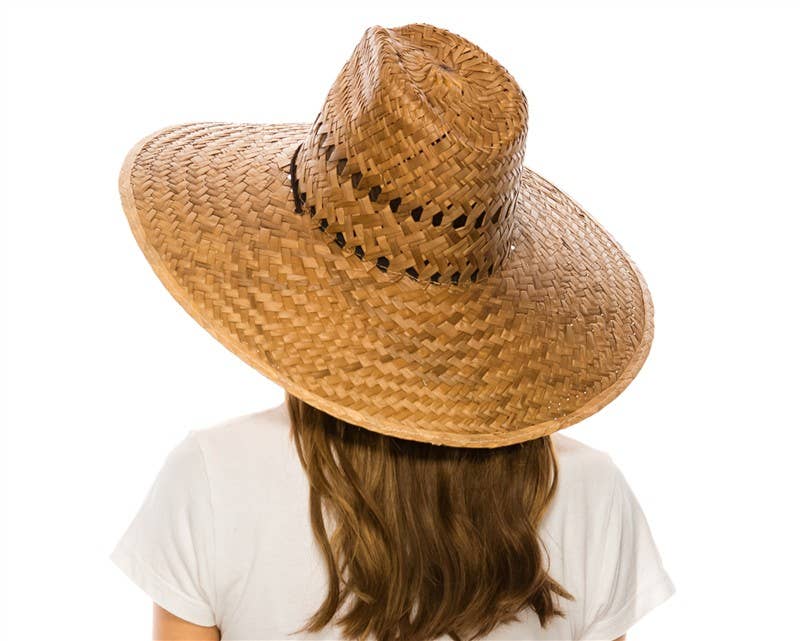 Palm Leaf Lifeguard Hat with Vented Pattern & Chin Cord