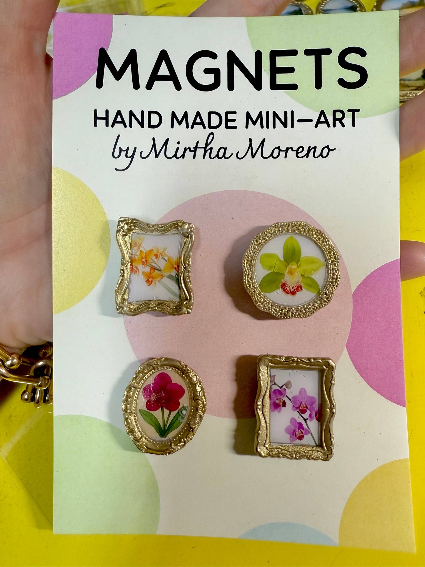Orchid Botanical Magnets (Set of 4)