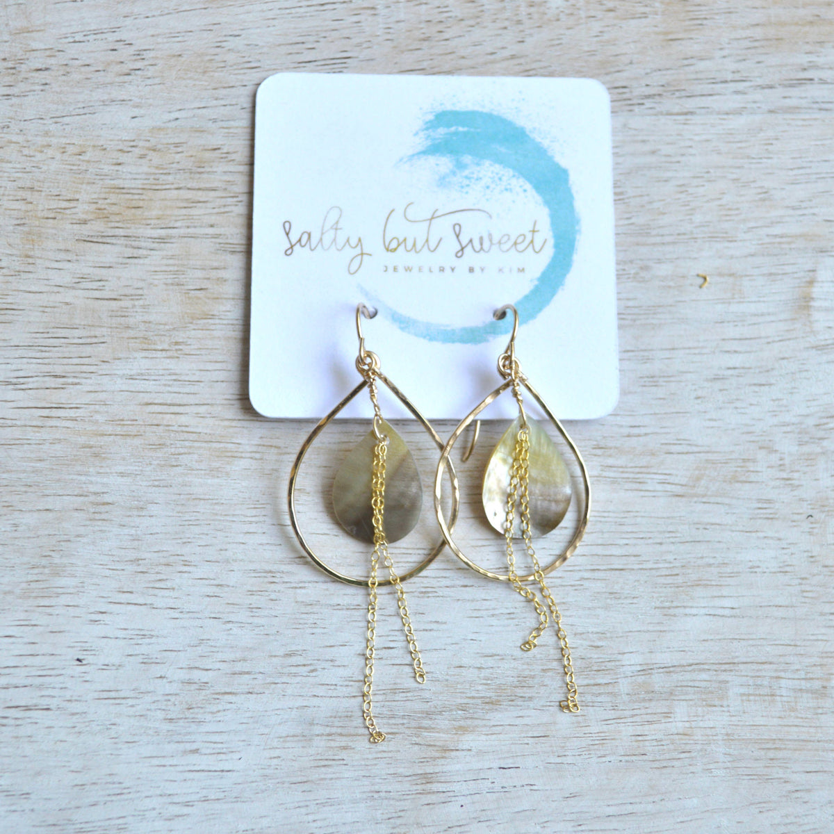 Blacklip Shell Teardrop Earrings