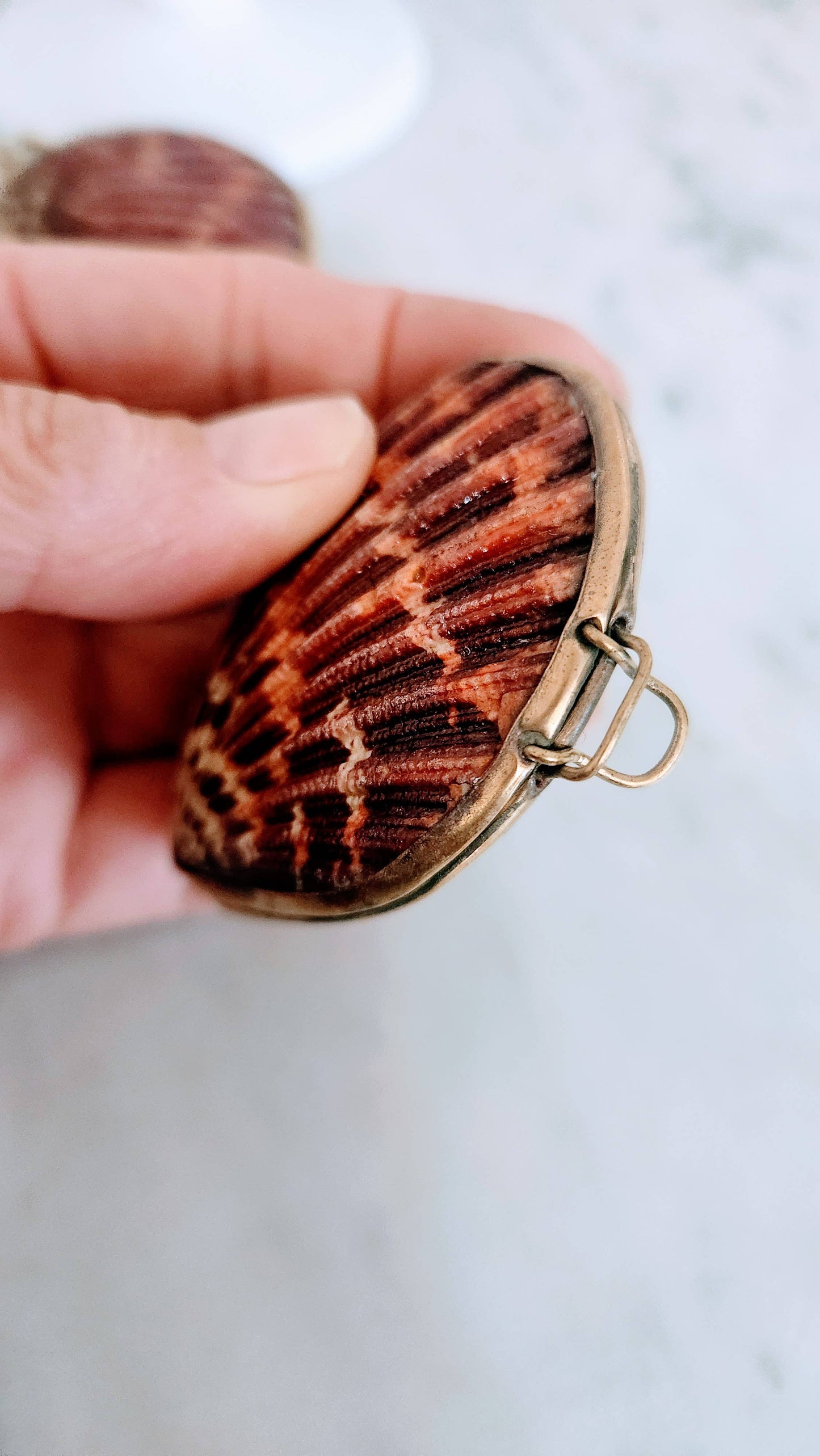 Pink Pectin Scallop Trinket Pill Box