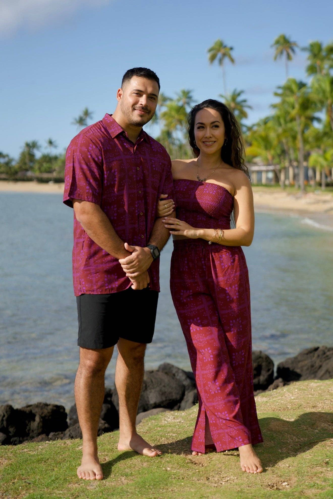 Mango Sunset Men’s Aloha Shirt