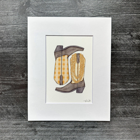 Pua Kenikeni Palaka Boots | Art Print