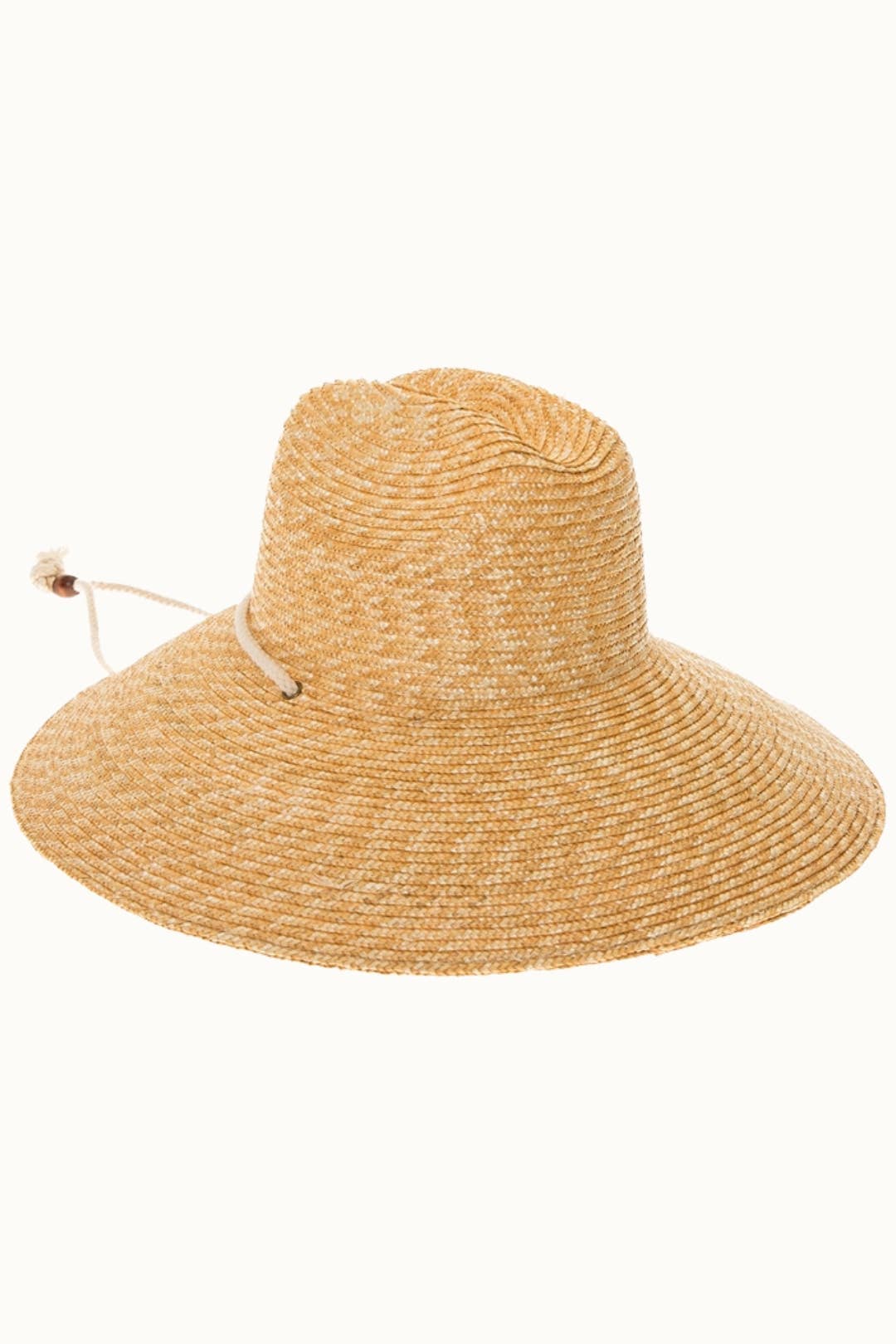 Structured Straw Lifeguard Hat with Chin Cord