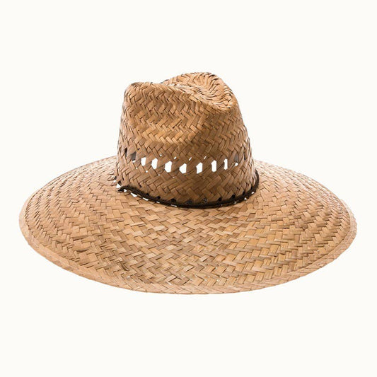 Palm Leaf Lifeguard Hat with Vented Pattern & Chin Cord