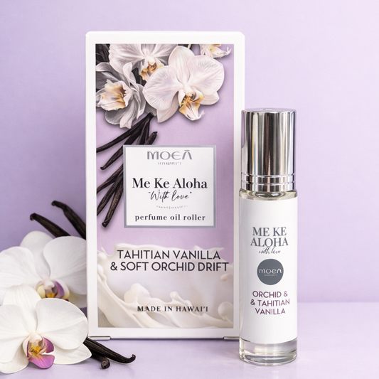Hawaiian Perfume Oil Roller | Me Ke Aloha — With Love | Tropical Floral Vanilla Gourmand