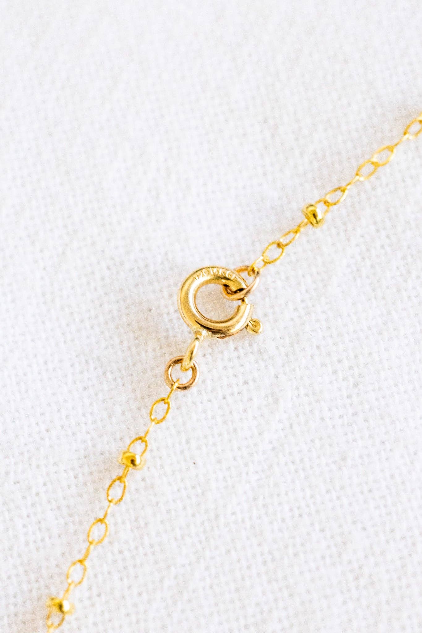 Triple Round Light Jade Beam Necklace