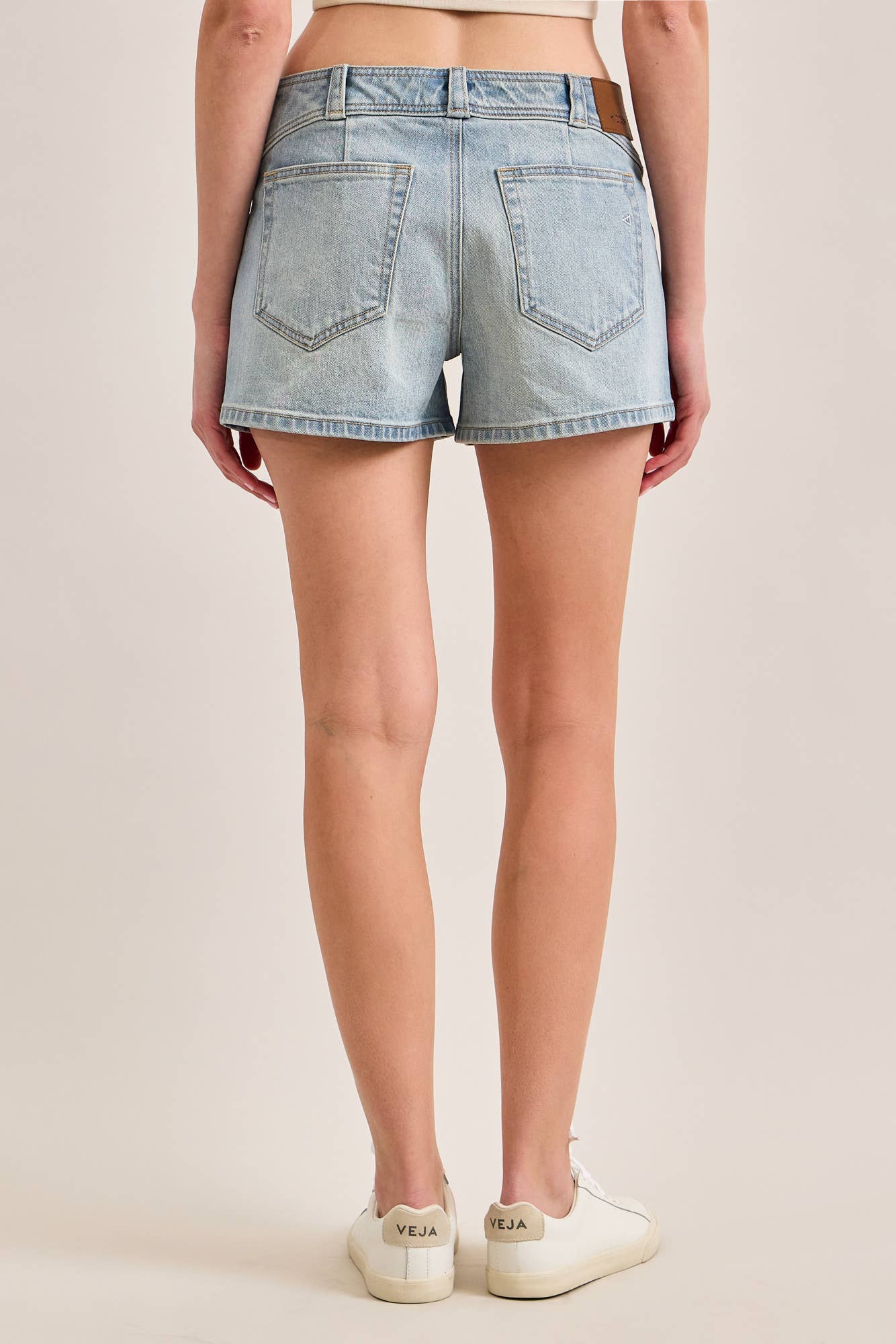 Medium Wash High Rise Shorts