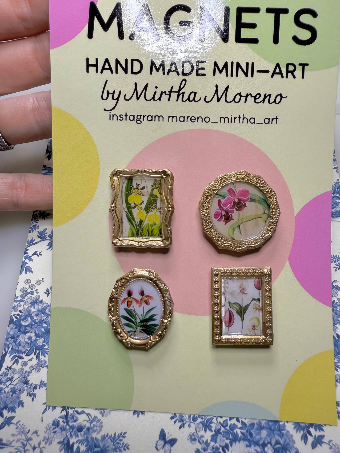 Orchid Botanical Magnets (Set of 4)