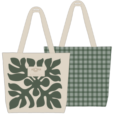 Applique Reversible Tote - Vinyard