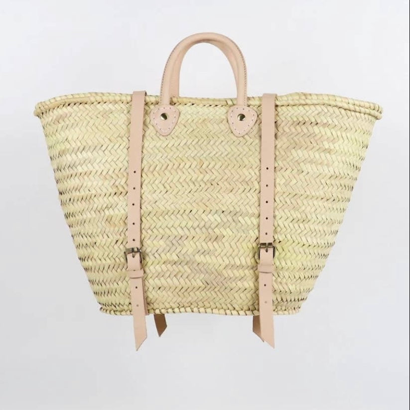 Handwoven Market Basket Backpack